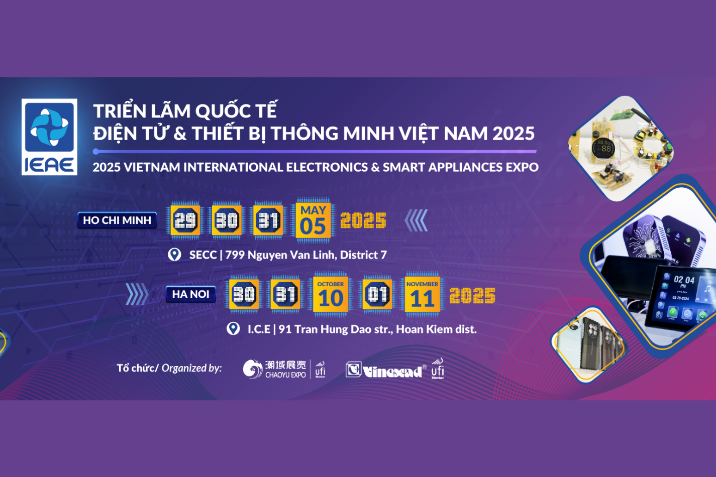 IEAE 2025 in Hanoi - Triển lãm Quốc tế Điện tử & Thiết bị Thông minh Việt Nam