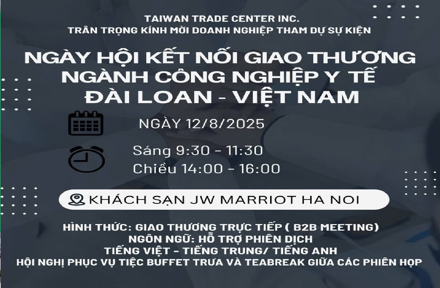 Ngày hội Kết nối Giao thương Ngành Công nghiệp Y tế Đài Loan – Việt Nam